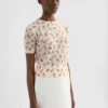 Maglietta in maglia stampata misto cotone