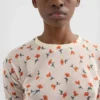 Maglietta in maglia stampata misto cotone