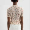 Maglietta in maglia stampata misto cotone