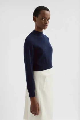 Maglione corto in misto lana