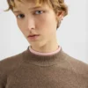 Maglione corto in misto lana