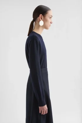Maglione girocollo in lana di peso medio