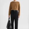Maglione girocollo in misto cashmere