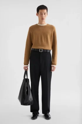 Maglione girocollo in misto cashmere