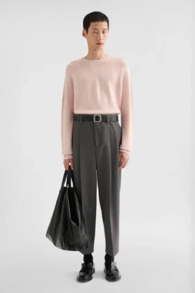 Maglione girocollo in misto cashmere