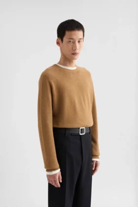 Maglione girocollo in misto cashmere