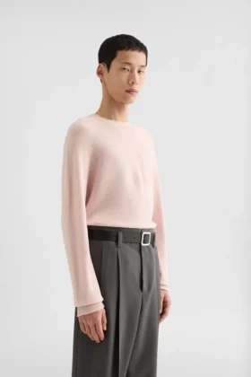 Maglione girocollo in misto cashmere