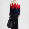 Maglione in cotone a trama traforata