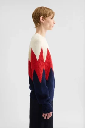 Maglione in cotone a trama traforata