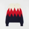 Maglione in cotone a trama traforata