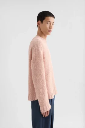 Maglione in lino a girocollo