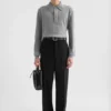 Maglione polo in lana leggera