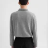 Maglione polo in lana leggera