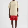 Miniabito in cotone a maglia pointelle