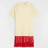 Miniabito in cotone a maglia pointelle