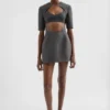 Miniabito in twill di lana con cut-out