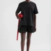 Pantaloncini a palloncino in popeline di cotone