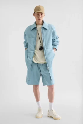 Pantaloncini cargo in popeline di cotone