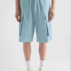 Pantaloncini cargo in popeline di cotone