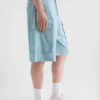 Pantaloncini cargo in popeline di cotone