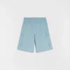 Pantaloncini cargo in popeline di cotone