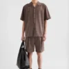 Pantaloncini in misto lana flammé