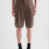 Pantaloncini in misto lana flammé