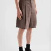 Pantaloncini in misto lana flammé