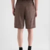 Pantaloncini in misto lana flammé