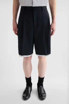 Pantaloncini in tela di lana
