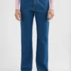 Pantaloni a zampa in denim
