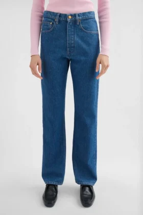 Pantaloni a zampa in denim