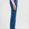 Pantaloni a zampa in denim
