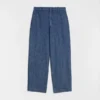 Pantaloni affusolati in chambray di cotone