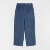 Pantaloni affusolati in chambray di cotone