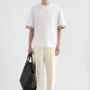 Pantaloni affusolati in cotone leggero