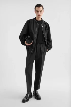 Pantaloni affusolati in cotone leggero