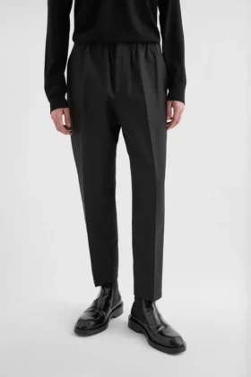 Pantaloni affusolati in cotone leggero
