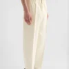 Pantaloni affusolati in cotone leggero