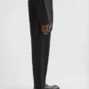 Pantaloni affusolati in gabardine di lana