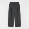 Pantaloni affusolati in gabardine di lana