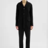Pantaloni affusolati in gabardine di lana leggera