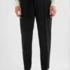 Pantaloni affusolati in gabardine di lana leggera