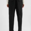 Pantaloni affusolati in gabardine di lana leggera
