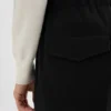 Pantaloni affusolati in gabardine di lana leggera
