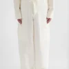 Pantaloni cargo in misto lino
