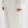 Pantaloni cargo in misto lino