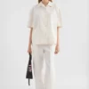 Pantaloni cargo in popeline di cotone