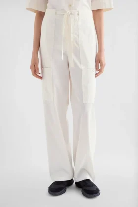 Pantaloni cargo in popeline di cotone