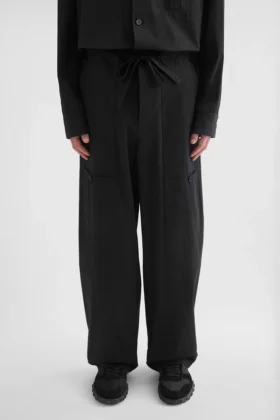 Pantaloni cargo in popeline di cotone